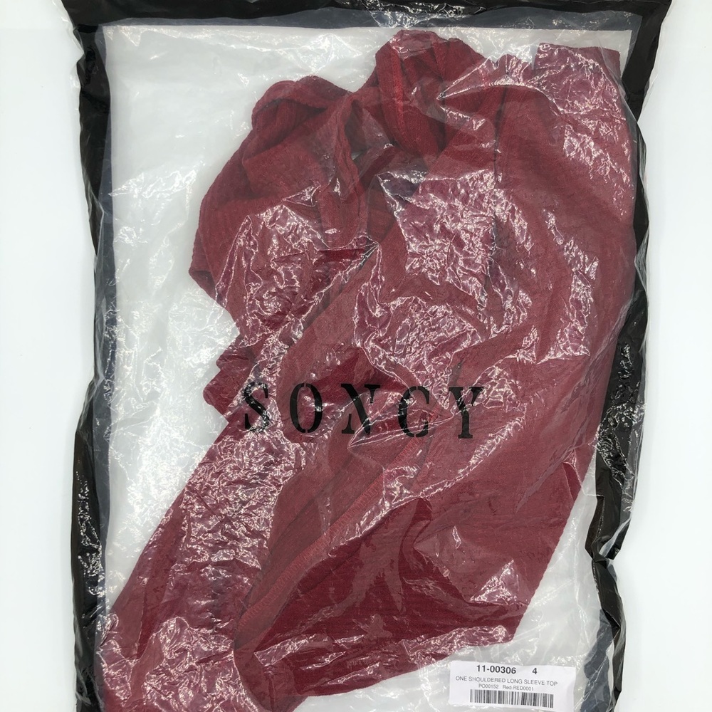 SONCY Cherry On Top Cold Shoulder Blouse Size 4 - Picture 5 of 7